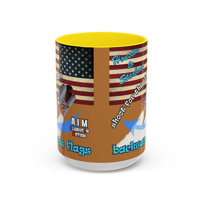 shoot for the stars - Accent Mug (light brown)