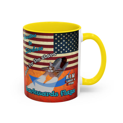 shoot for the stars - Accent Mug (burnt orange)