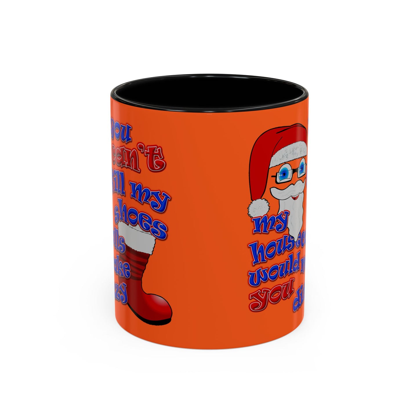 santa's shoes - Accent Mug (orange)