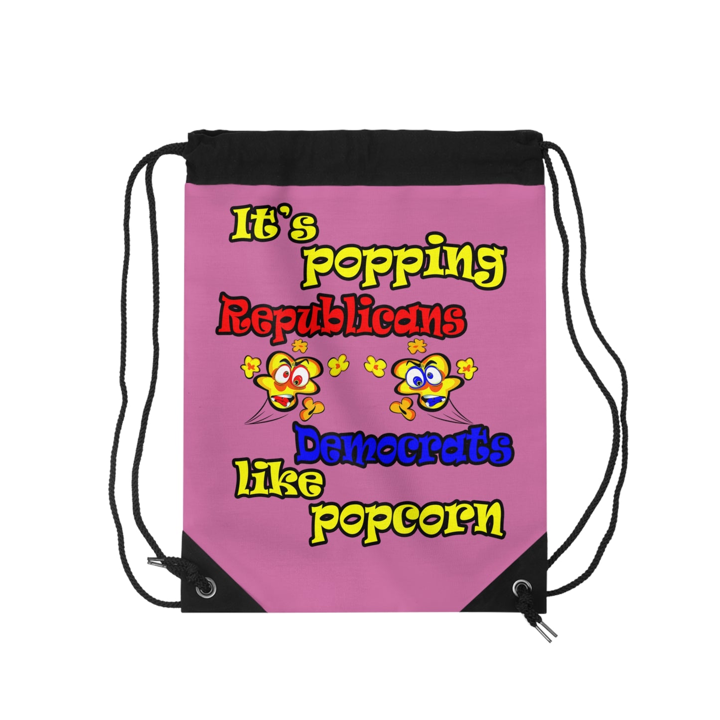 popping like popcorn - Drawstring Bag (light pink)