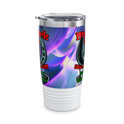 my luck - Ringneck Tumbler, 20oz (grey-pink wave)