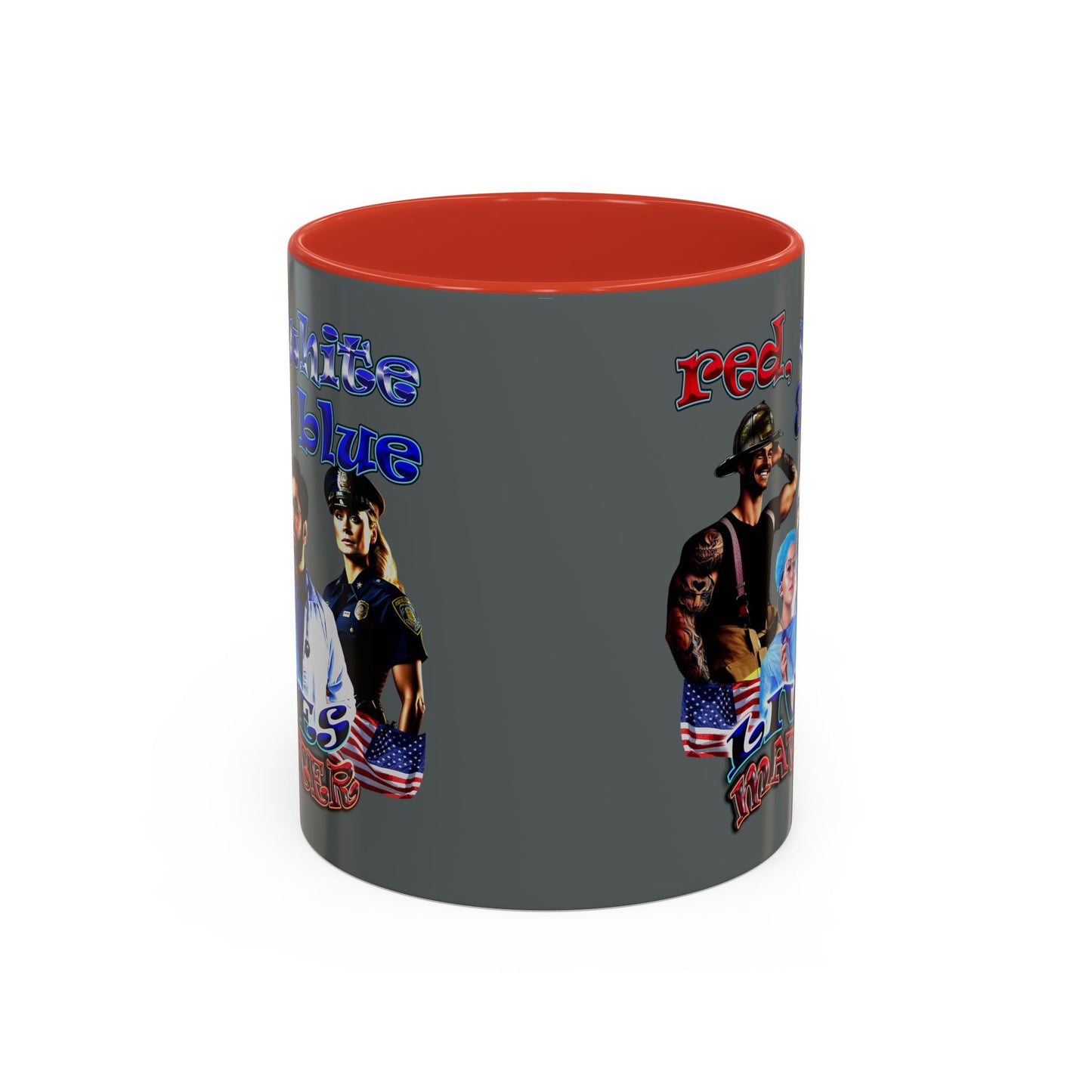 rw&b lives matter - Accent Mug (dark grey)