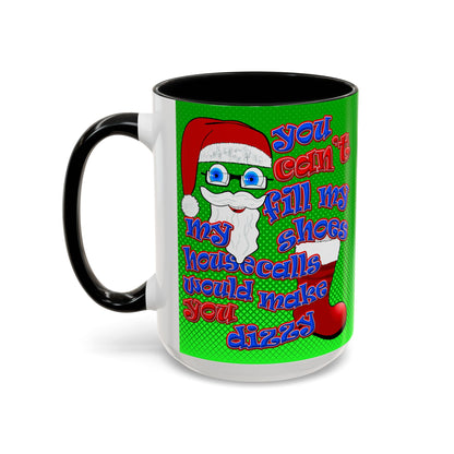 santa's shoes - Accent Mug (logo green)