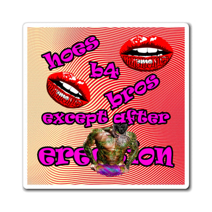 hoes b4 bros - Magnets - (yellow-orange wave)