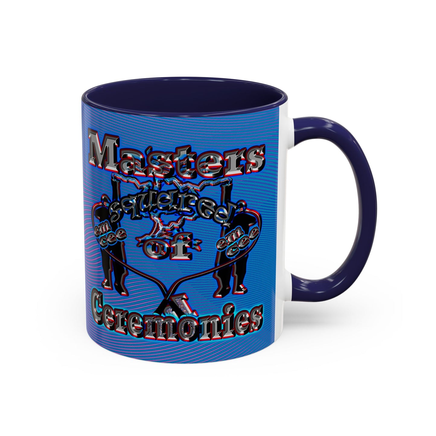em cee squared - Accent Mug (light blue-purple wave)