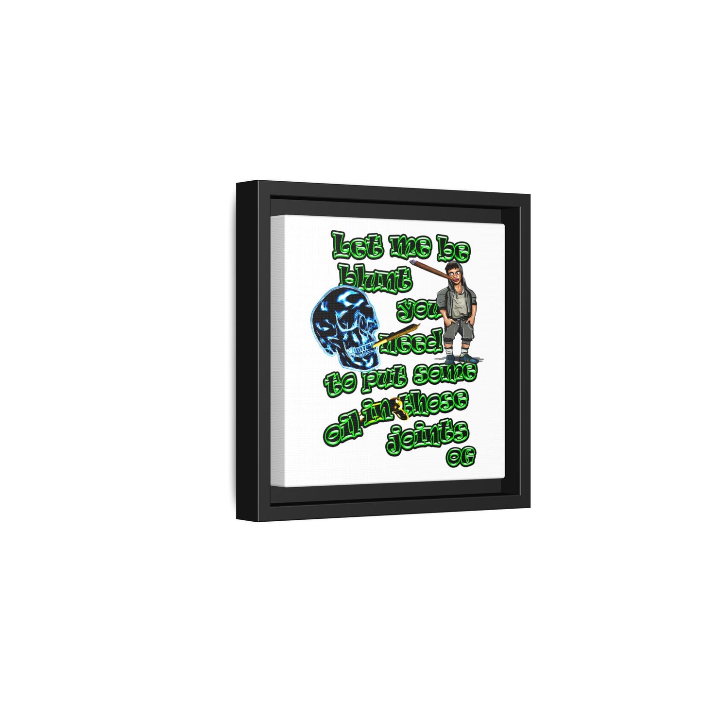 og - framed canvas art (white)