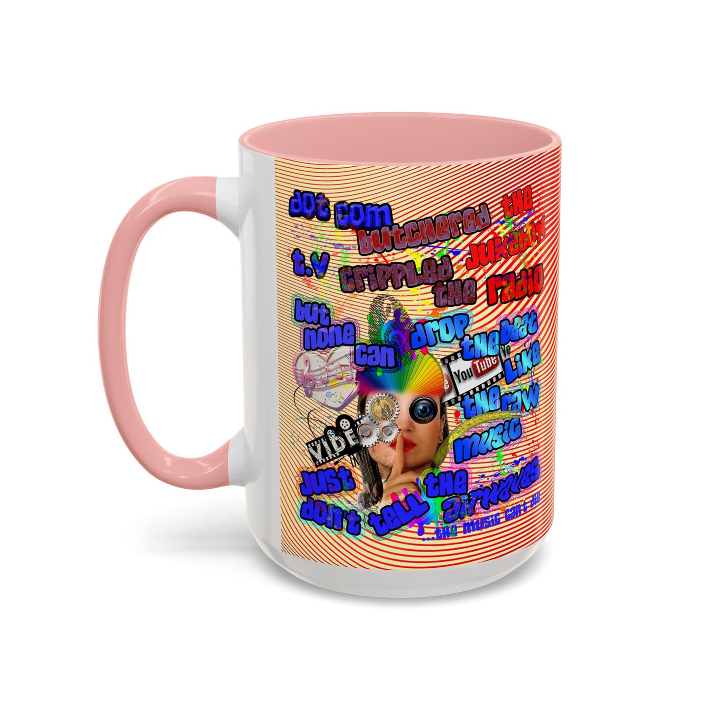 drop the beat - Accent Mug (yellow-orange wave)