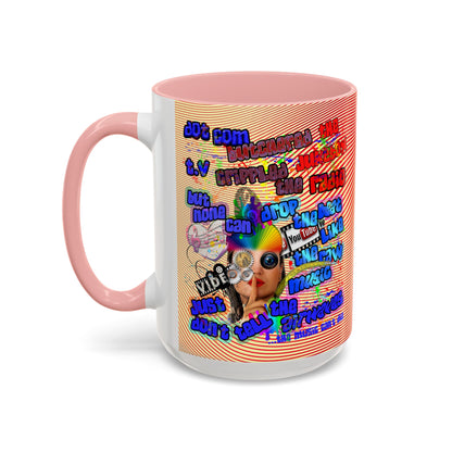 drop the beat - Accent Mug (yellow-orange wave)