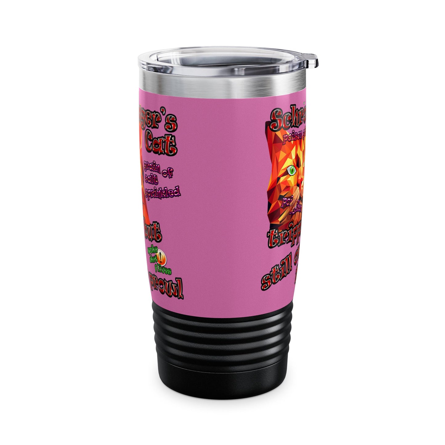 schrodinger's cat - Ringneck Tumbler, 20oz (light pink)