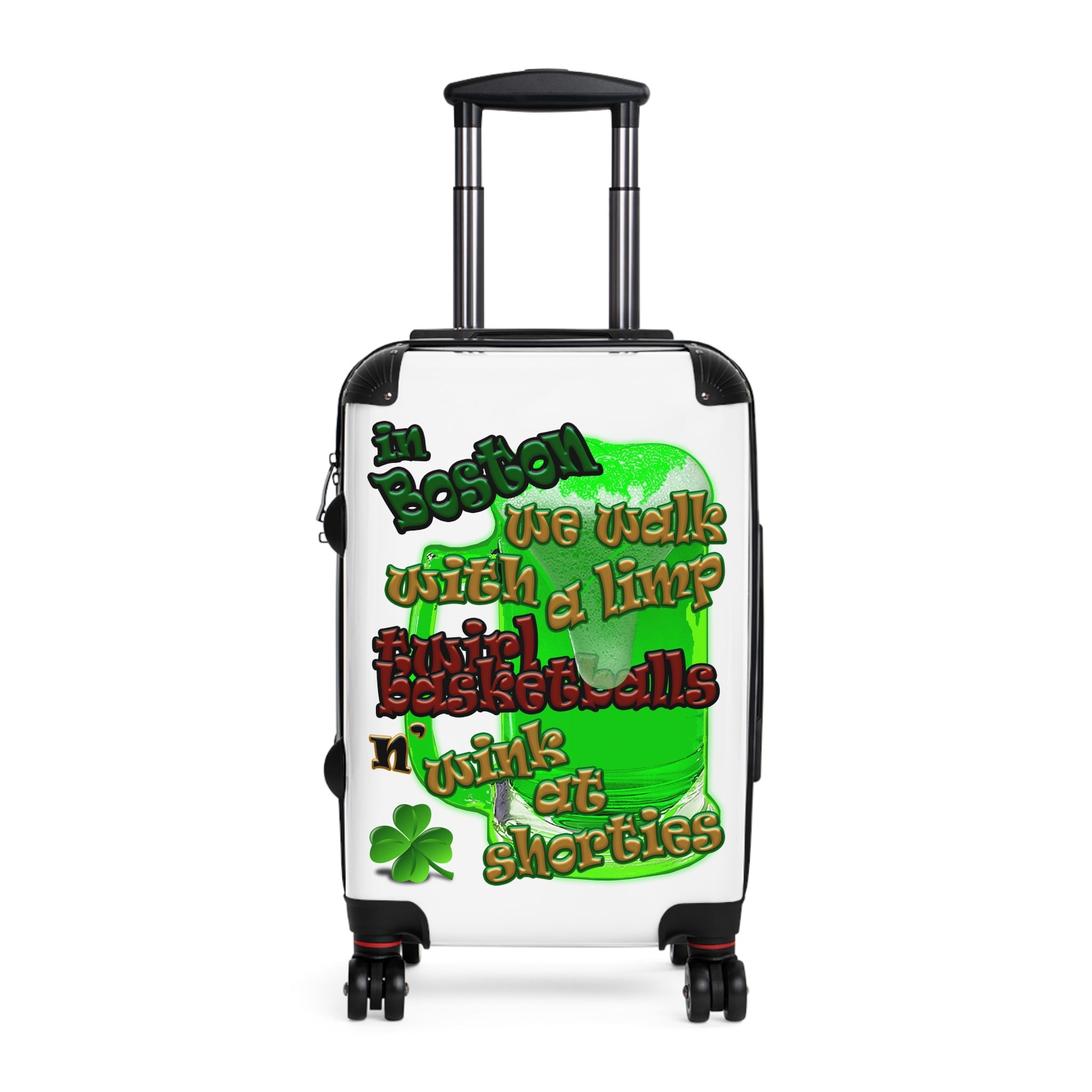 celtics logo - Suitcase (white)