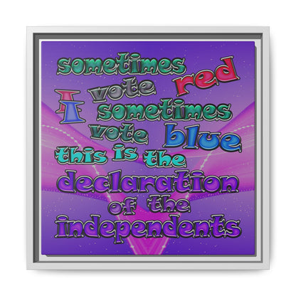 declaration of the independents - framed canvas art (purple-pink wave)