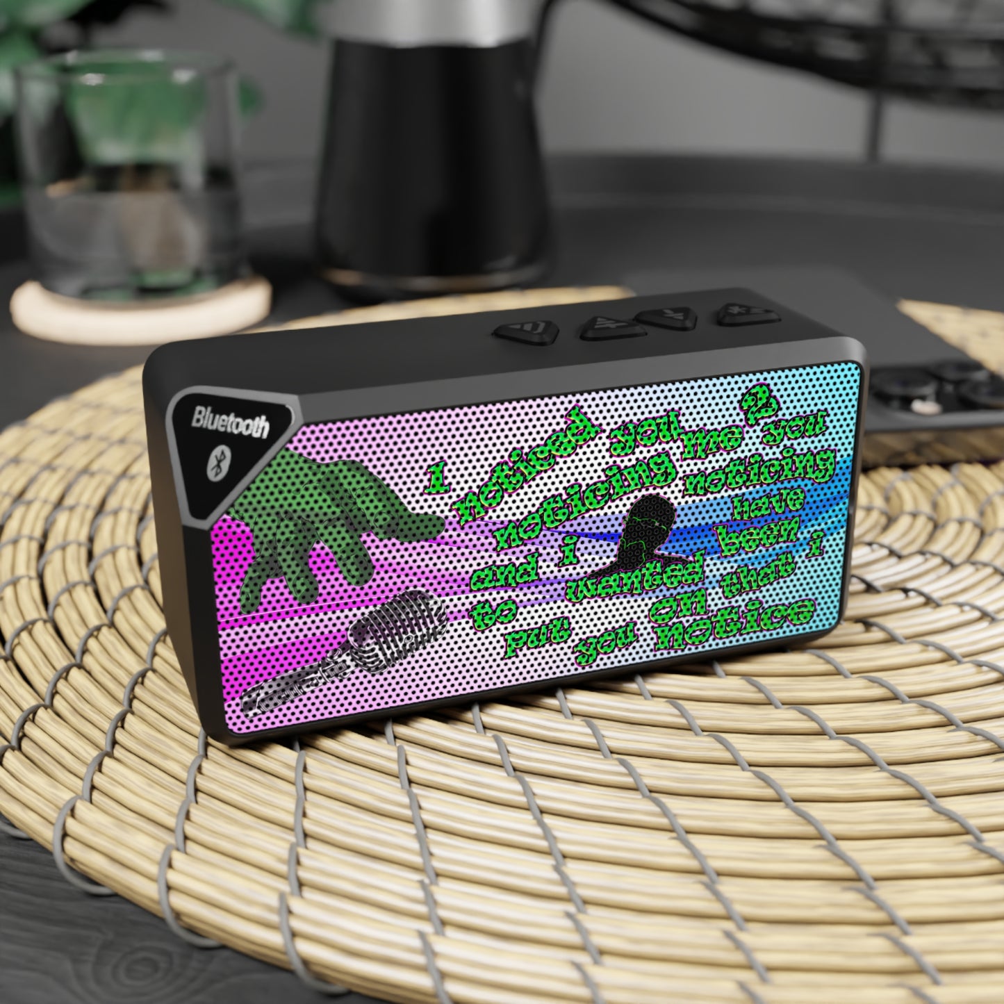 noticed you noticing - Jabba Bluetooth Speaker (light blue-pink wave)