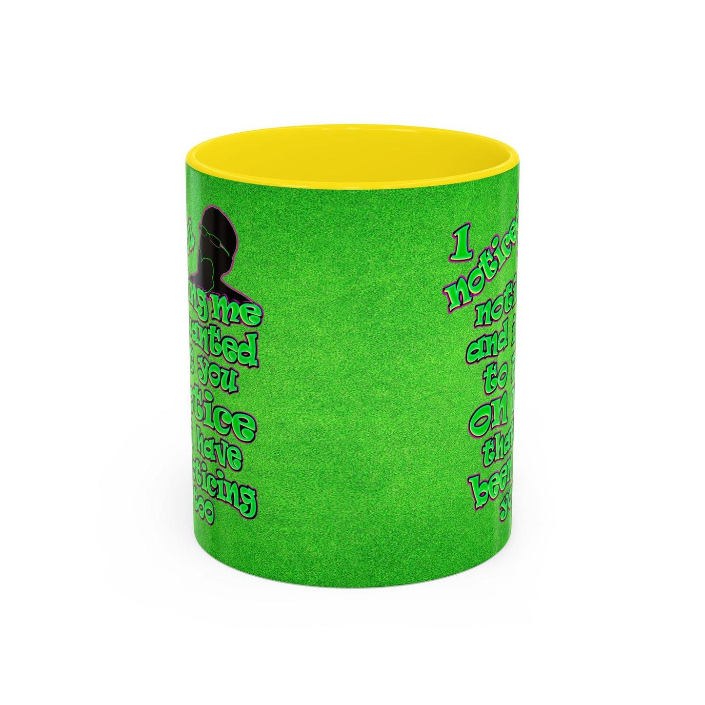 noticed you noticing - Accent Mug (green turf)