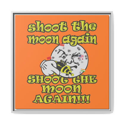 shoot the moon again - framed canvas art (crusta)