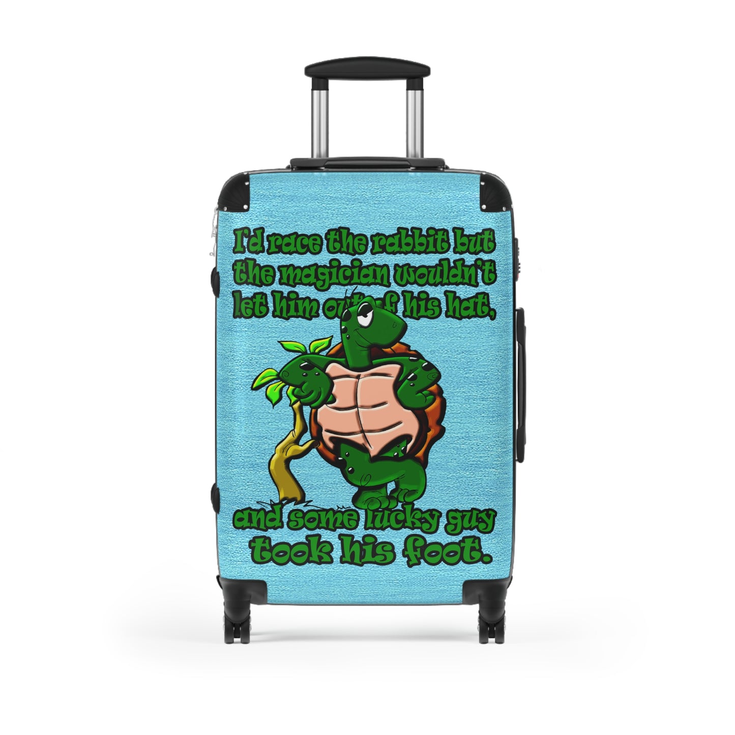 turtle race - Suitcase (faded blue)