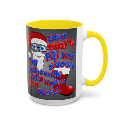 santa's shoes - Accent Mug (grey-light grey)