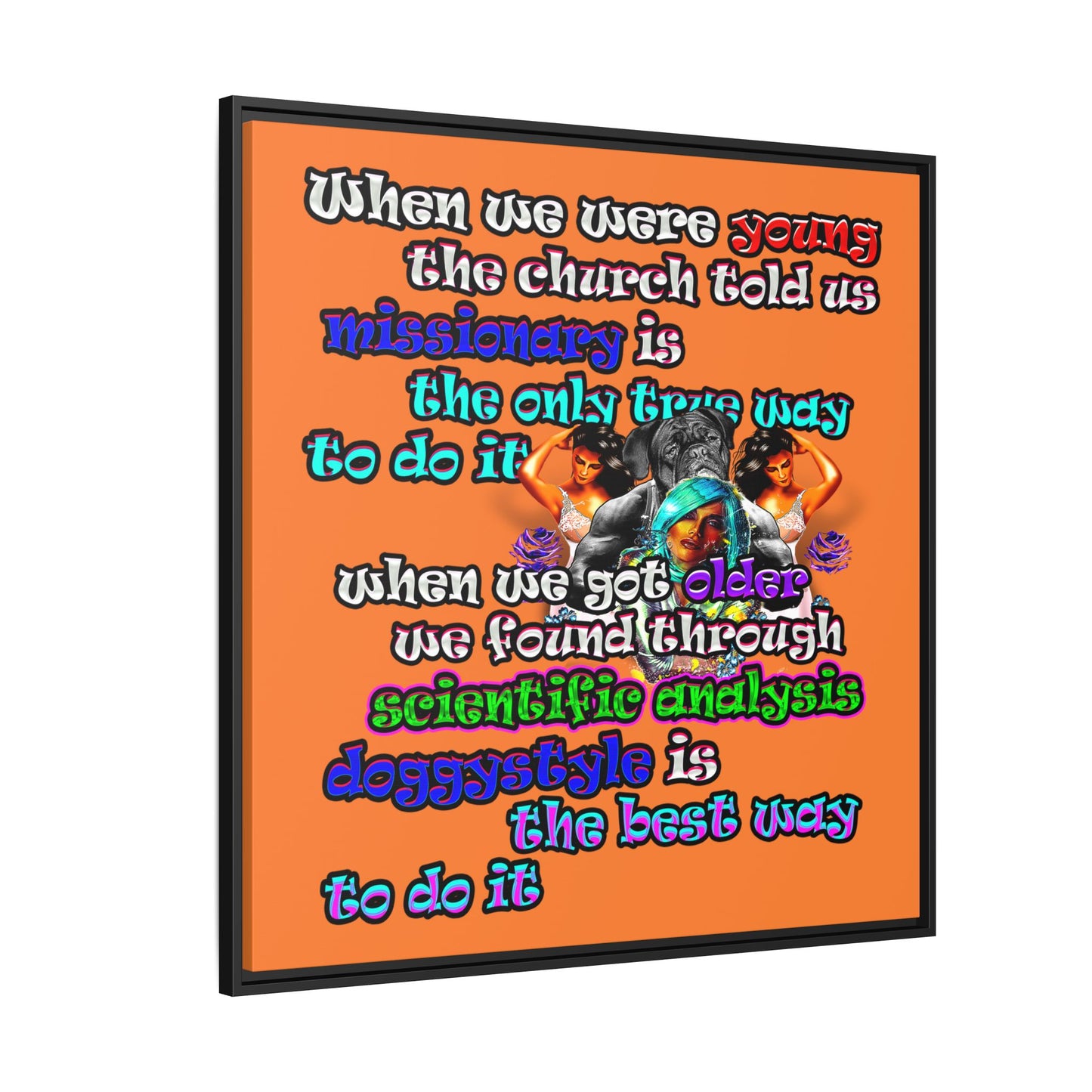 doggystyle - framed canvas art (crusta)