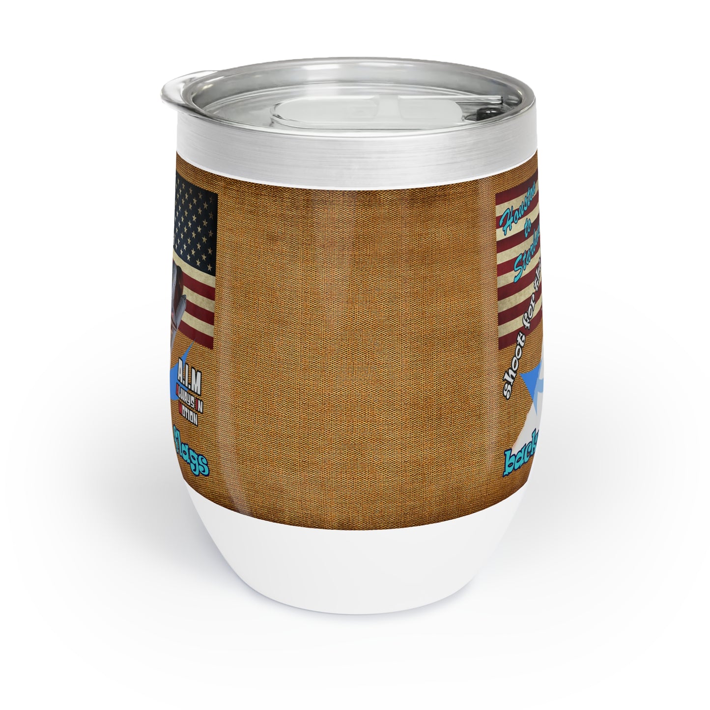shoot for the stars - Chill Wine Tumbler (brown papyrus)