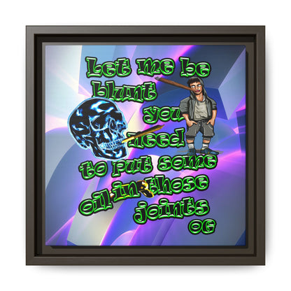 og - framed canvas art (grey-pink wave)