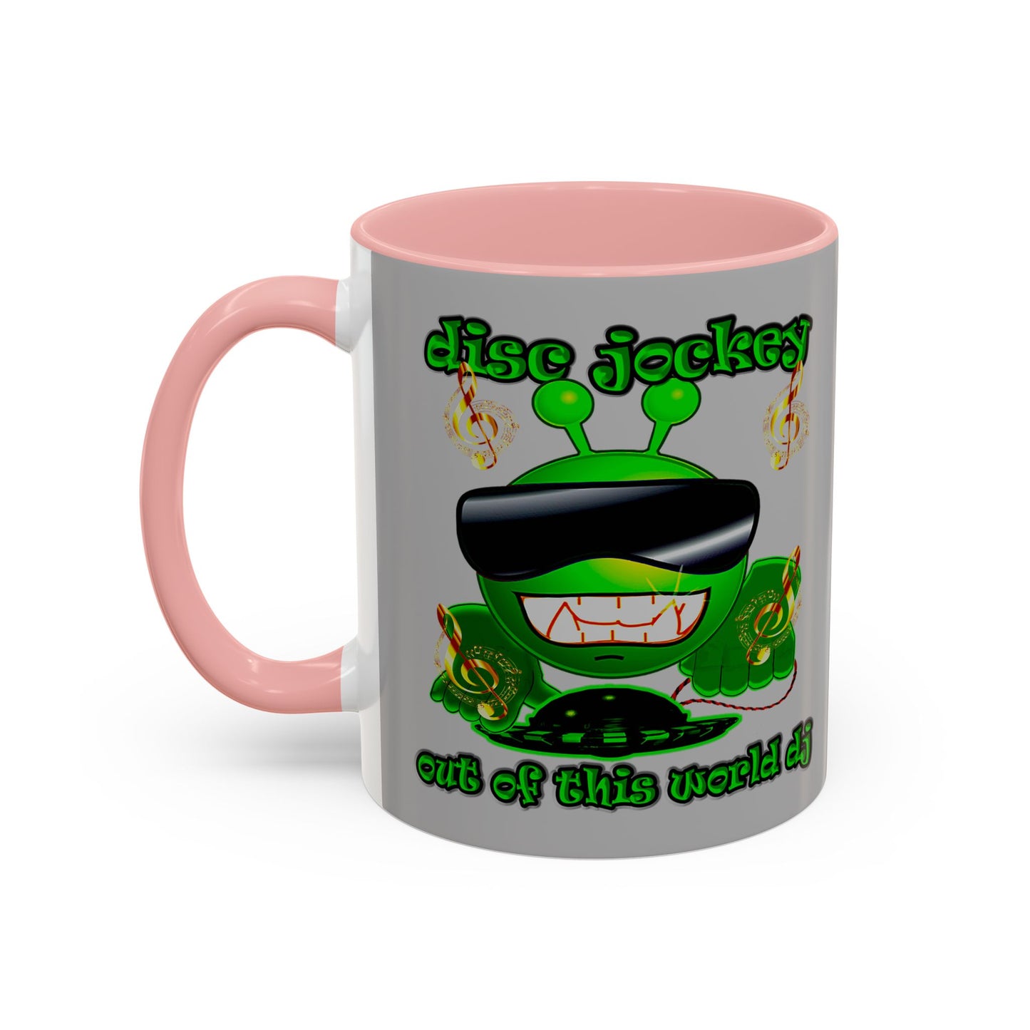 disc jockey - Accent Mug (light grey)