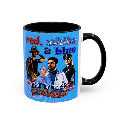 rw&b lives matter - Accent Mug (light blue-purple wave)