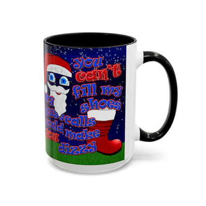 santa's shoes - Accent Mug ('snoops' background)