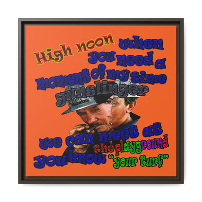 high noon - framed canvas art (orange)
