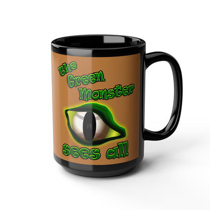 green monster - Black Mug (light brown)