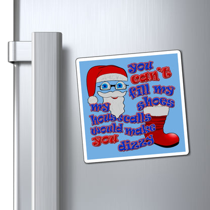 santa's shoes - Magnets - (light blue)
