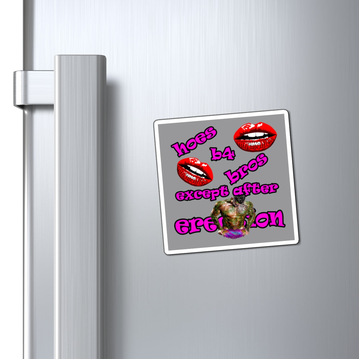 hoes b4 bros - Magnets - (grey)
