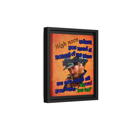 high noon - framed canvas art (burnt orange)
