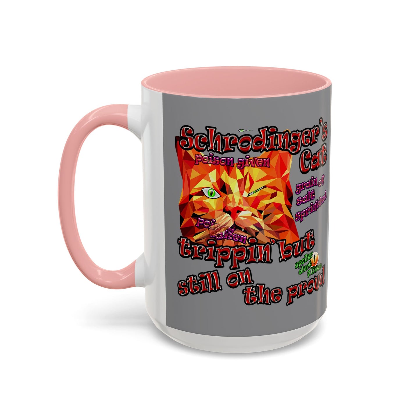 schrodinger's cat - Accent Mug (grey)