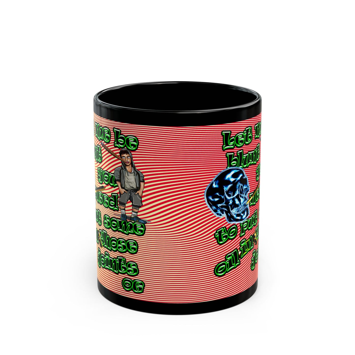 og - Black Mug (yellow-orange wave)