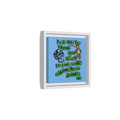 og - framed canvas art (light blue)