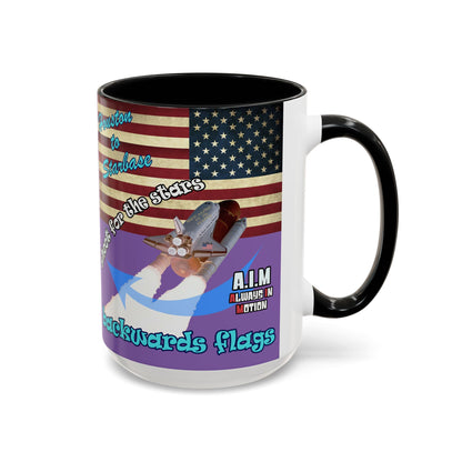 shoot for the stars - Accent Mug (light purple)
