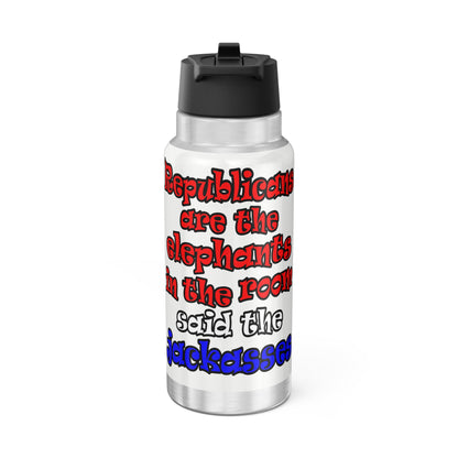donkeys and elephants - Gator Tumbler, 32oz (white)