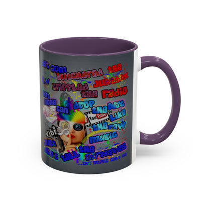 drop the beat - Accent Mug (grey-light grey)