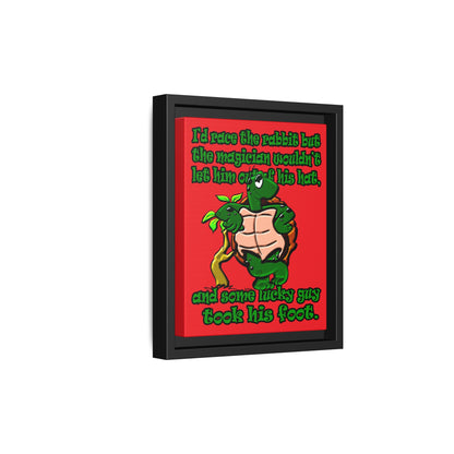 turtle race - framed canvas art (red)