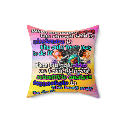 doggystyle - Faux Suede Square Pillow - (color blur)