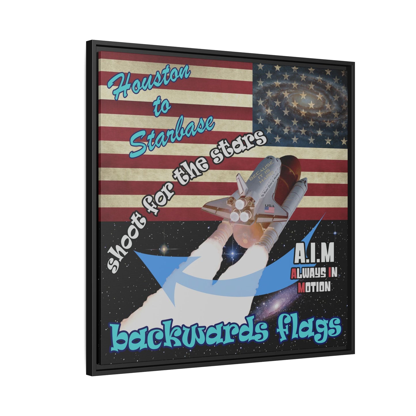 shoot for the stars - framed canvas art