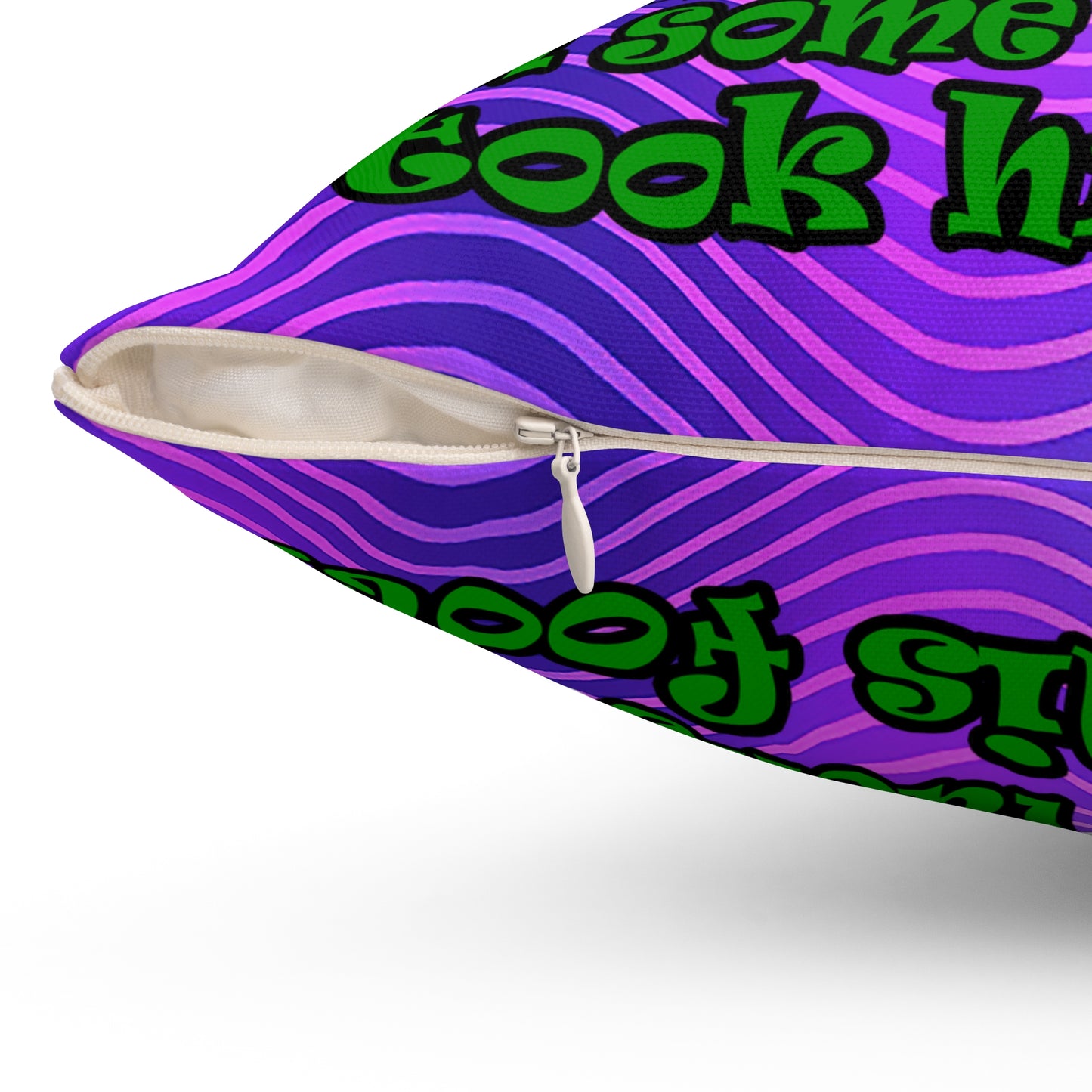 turtle race - Spun Polyester Square Pillow - (purple wave)