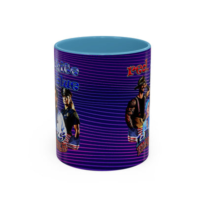 rw&b lives matter - Accent Mug (purple wave)