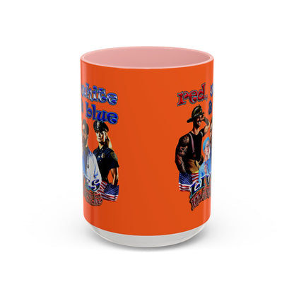 rw&b lives matter - Accent Mug (orange)