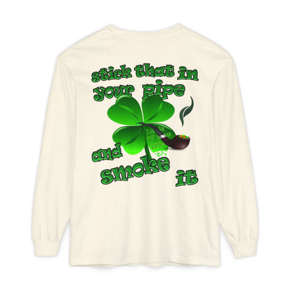 celtics logo - Unisex Garment-dyed Long Sleeve T-Shirt