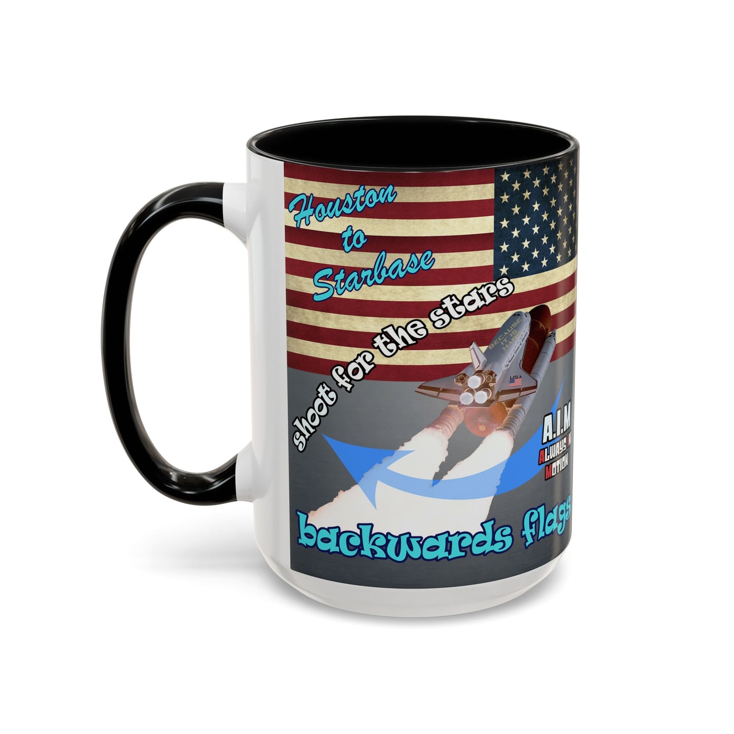 shoot for the stars - Accent Mug (grey-light grey)