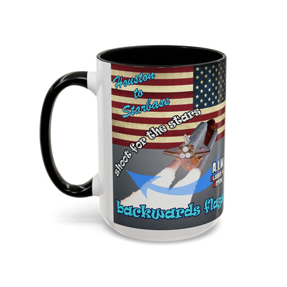 shoot for the stars - Accent Mug (grey-light grey)