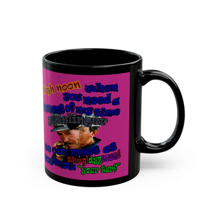 high noon - Black Mug (pink)