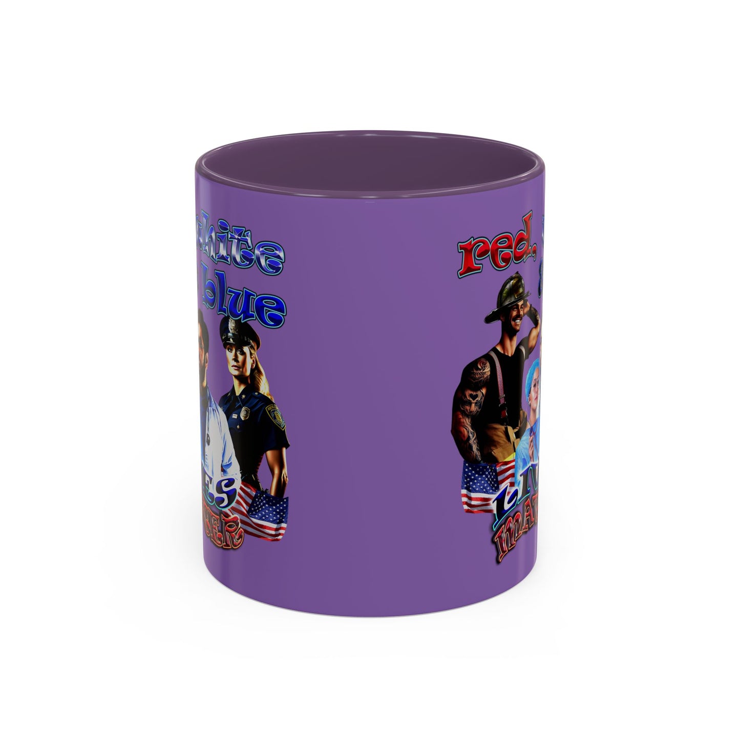 rw&b lives matter - Accent Mug (light purple)