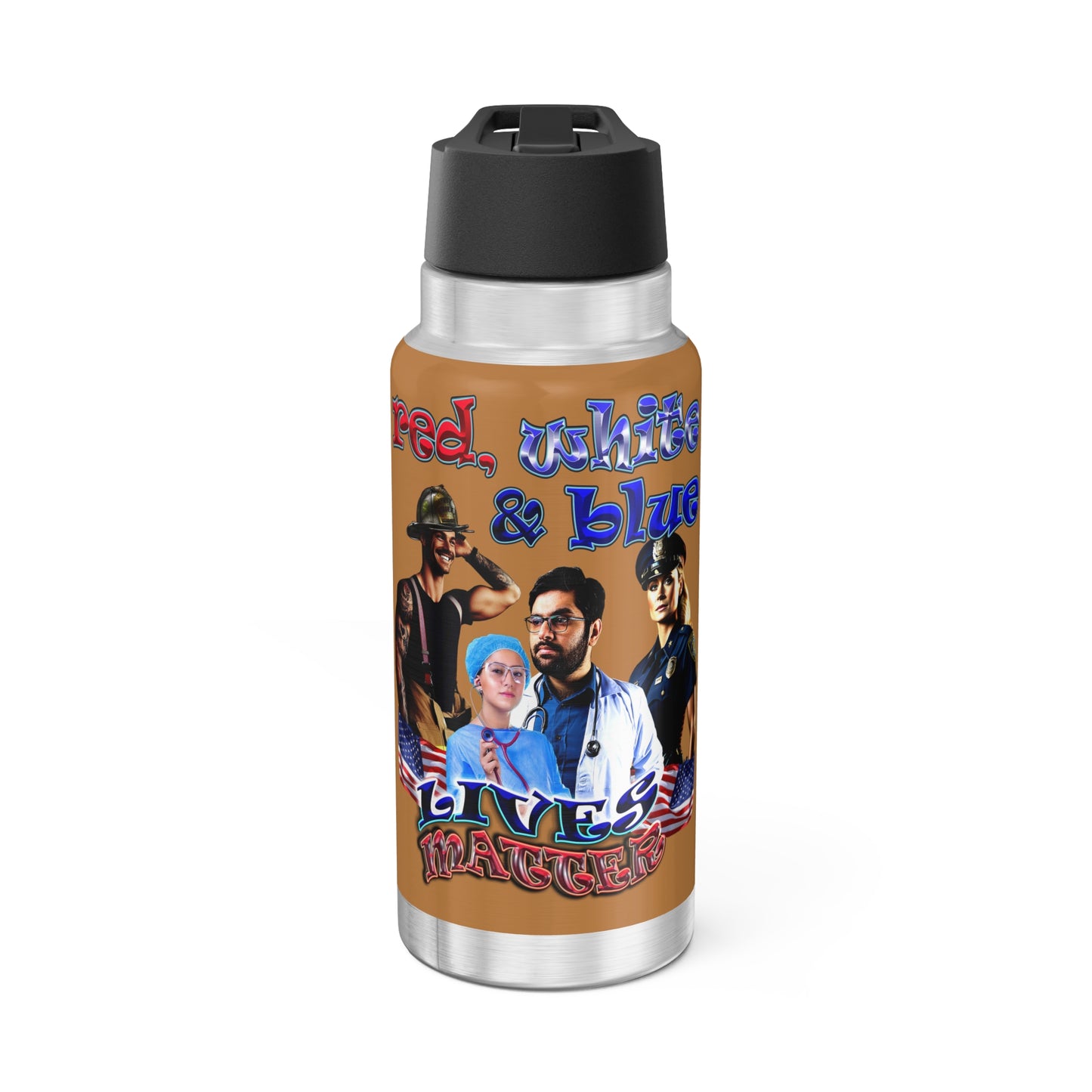 rw&b lives matter - Gator Tumbler, 32oz (light brown)