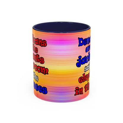 donkeys and elephants - Accent Mug (color blur)
